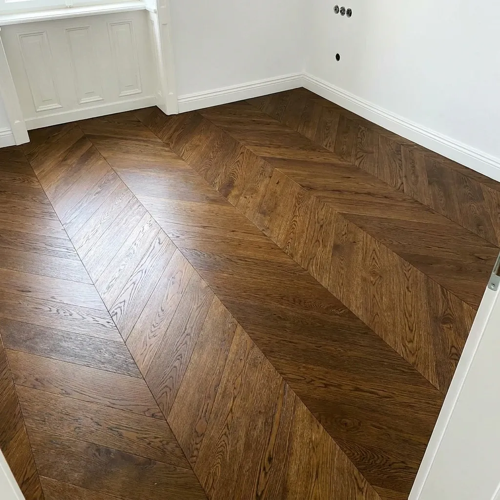 Chevron Engineered Hardwood – Bedroom