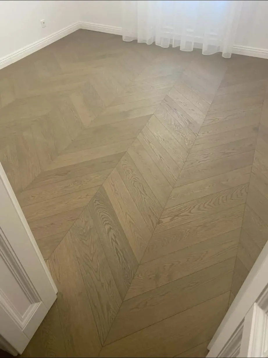Chevron Engineered Hardwood – Bedroom