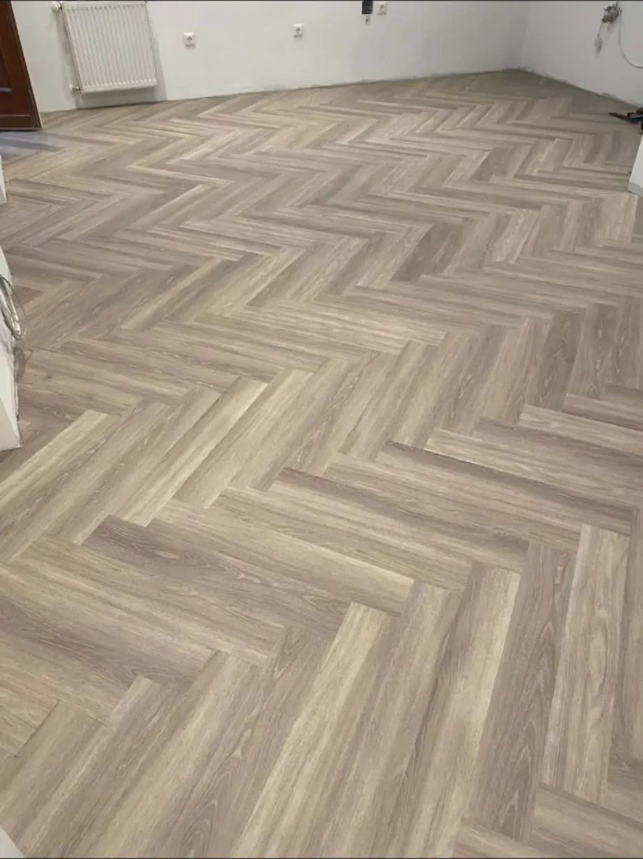 Herringbone Vinyl Plank Installation