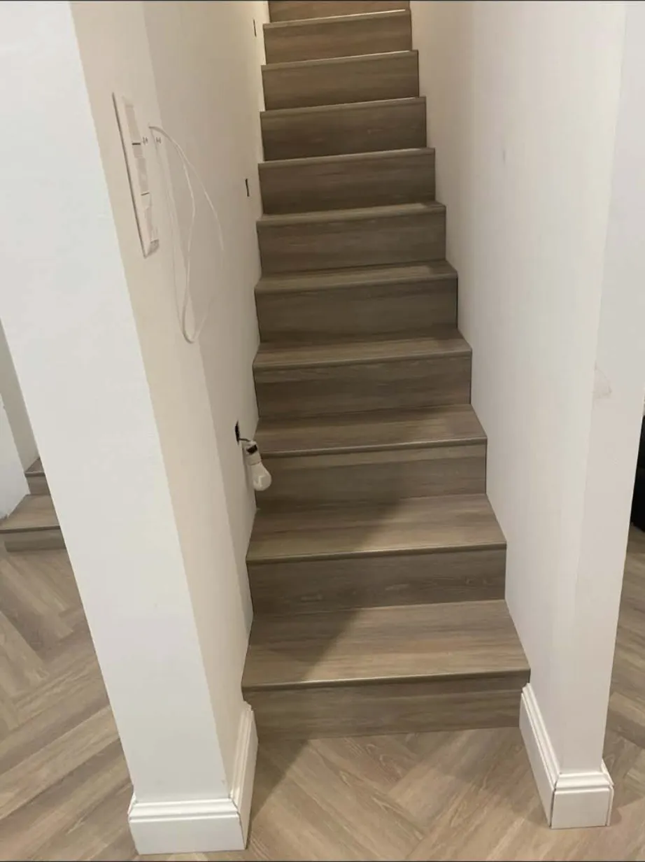 Staircase Renovation – Vinyl Treads & Risers